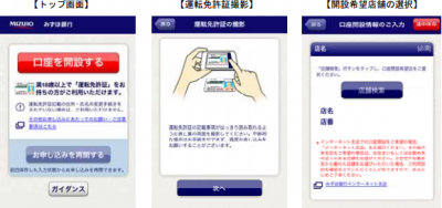 みずほ銀行かんたん口座開設アプリ